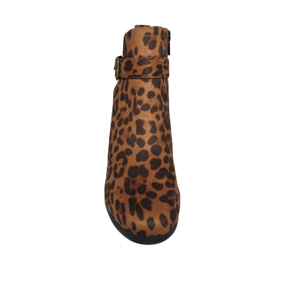 Time and Tru Leopard Ankle Strap Bootie - Picture 4 of 8